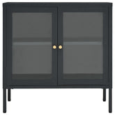 Anthracite Sideboard 27.6x13.8x27.6 Steel and Glass